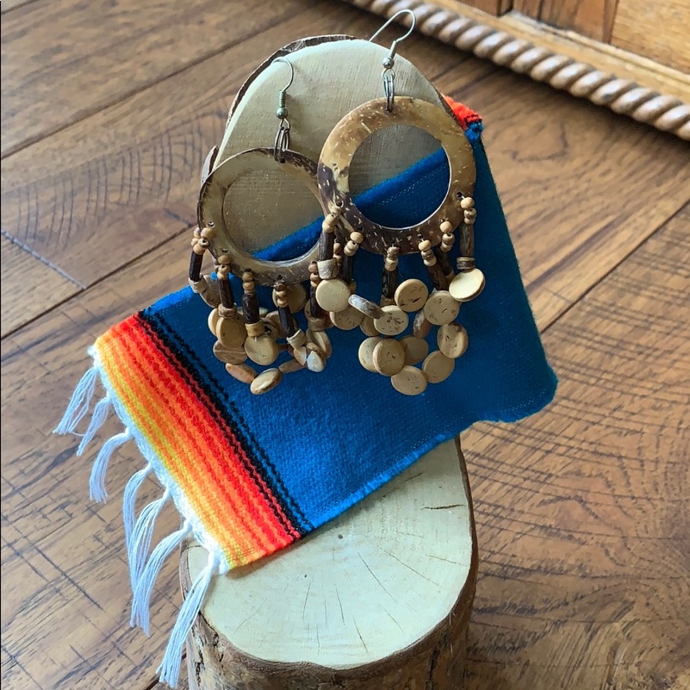 🌞 Super Cool Dangly Wooden Earrings for Summer